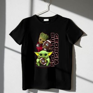 Grzd Georgia Bulldogs Star Wars and Groot Football Crossover 1 T Shirt.jpg