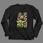 Grzd New Orleans Saints Groot And Baby Yoda Football 4 Long Sleeves.jpg