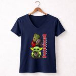 Grzd Tampa Bay Buccaneers Groot Baby Yoda Football 9 Womens V Neck.jpg