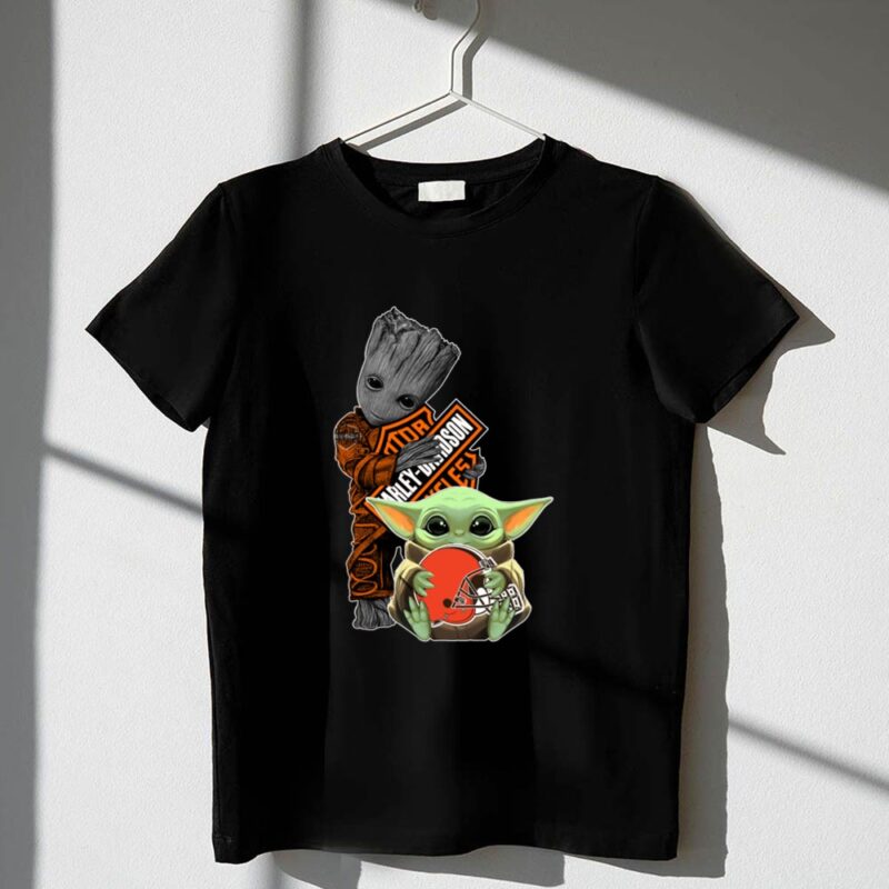 HD Groot Baby Yoda Cleveland Browns Football 1 T Shirt.jpg