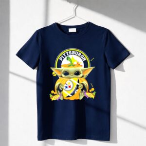 Halloween Pumpkin Baby Yoda Hug Pittsburgh Steelers Shirt