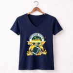 Halloween20Pumpkin20Baby20Yoda20Michigan20State20Spartans 9 Womens V Neck 1.jpg