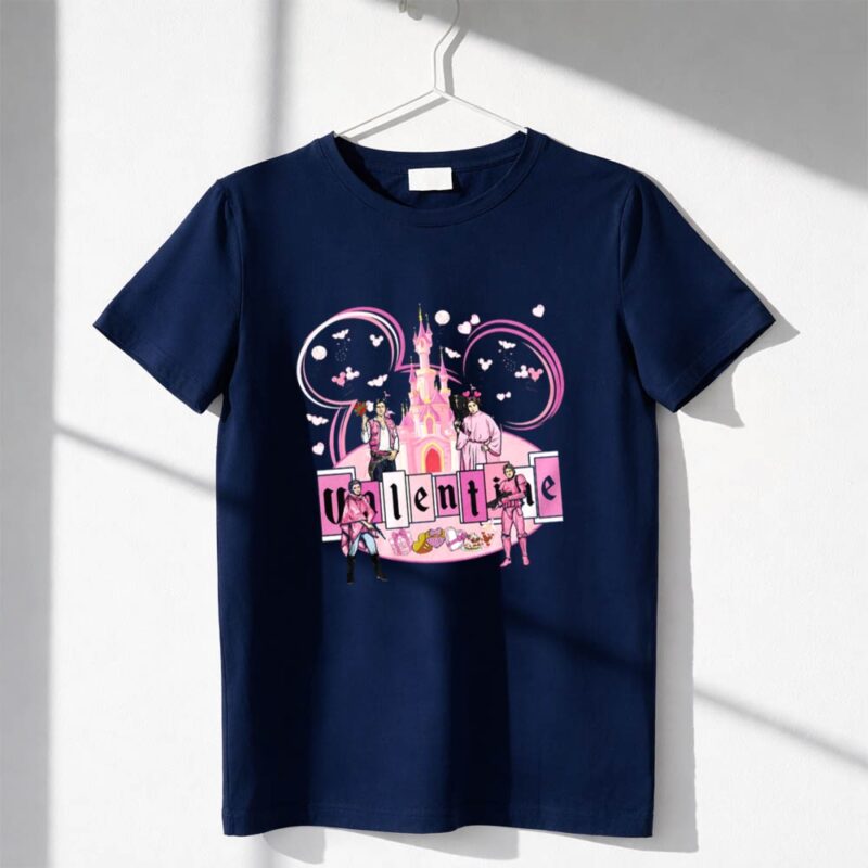Han Solo And Princess Leia Valentines Day Disneyland Castle 1 T Shirt