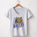 Han Solo Luke Skywalker and Leia Organa Baltimore Ravens 9 Womens V Neck.jpg