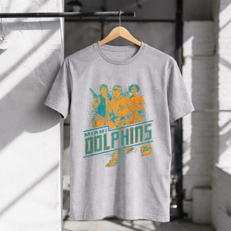Han Solo Luke Skywalker and Leia Organa Miami Dolphins Rebels Star Wars 1 T Shirt.jpg