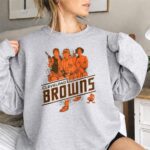 Han Solo Luke Skywalker and Leia Organa With Cleveland Browns 3 Sweatshirt.jpg