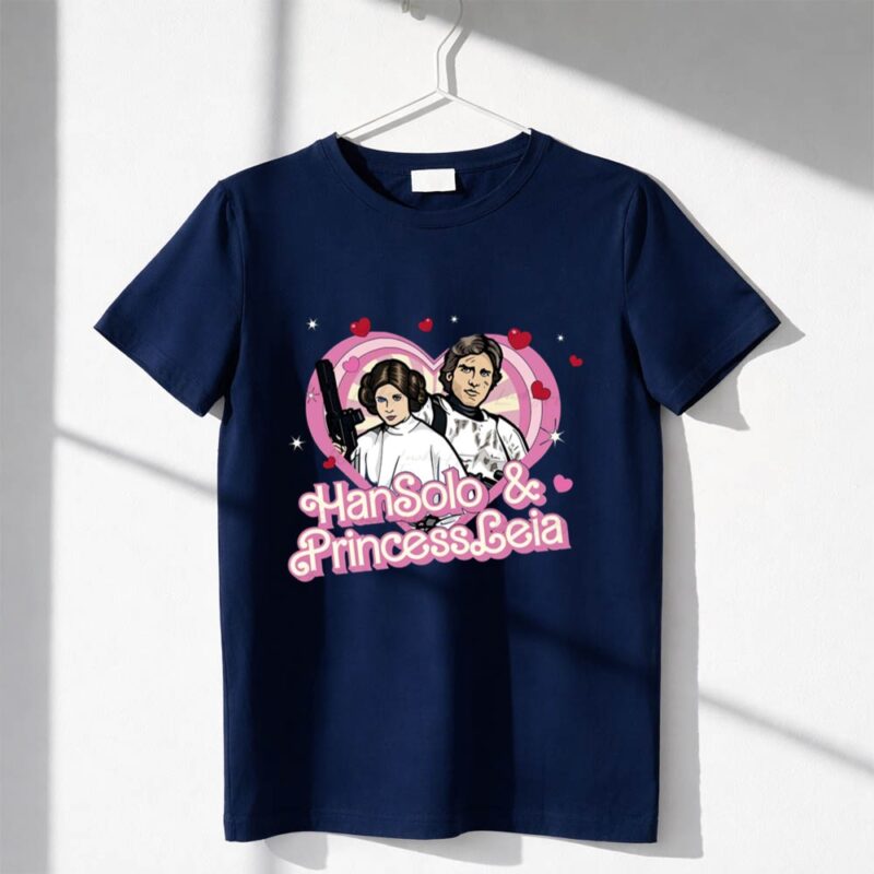 Han Solo and Princess Leia Star Wars Valentines Day 1 T Shirt