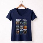 Happy Grogu Today I Feel Excited Curious Confused Happy Cute Powerful Scared Sleepy Hungry 5 Womens V Neck.jpg