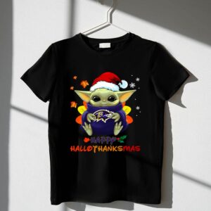 Happy Hallothanksmas Baltimore Ravens Baby Yoda 1 T Shirt.jpg