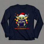 Happy Hallothanksmas Baltimore Ravens Baby Yoda 9 Long Sleeves.jpg