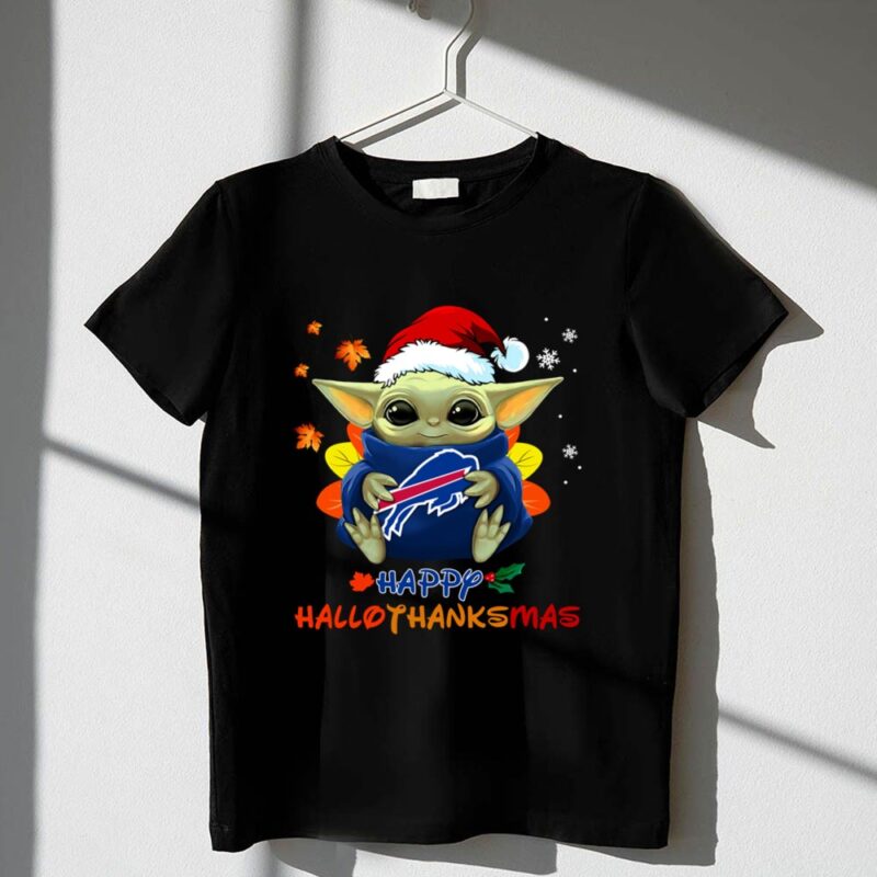 Happy Hallothanksmas Buffalo Bills Baby Yoda 1 T Shirt.jpg