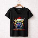 Happy Hallothanksmas Buffalo Bills Baby Yoda 5 Womens V Neck.jpg