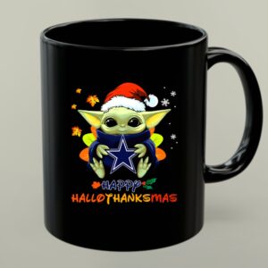 Happy Hallothanksmas Dallas Cowboys Baby Yoda 1 mug.jpg