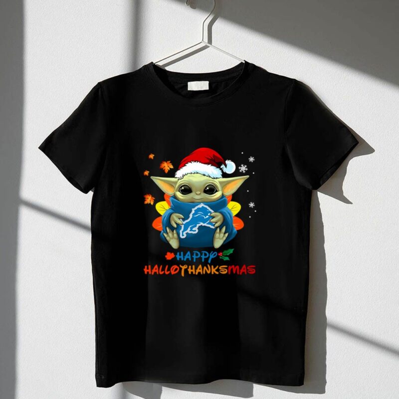 Happy Hallothanksmas Detroit Lions Baby Yoda Holiday 1 T Shirt.jpg