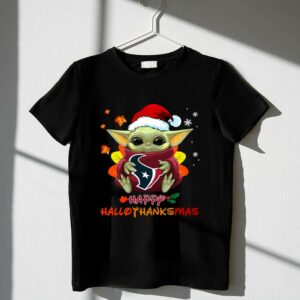 Happy Hallothanksmas Houston Texans Baby Yoda Shirt
