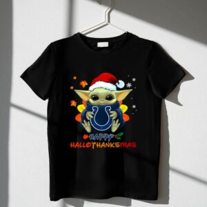 Happy Hallothanksmas Indianapolis Colts Baby Yoda Santa Hat 1 T Shirt.jpg