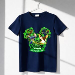 Happy St Patrick's Day Groot Gizmo Stitch Mandalorian Baby Yoda Toothless Shirt