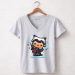 Hello Ahsoka Tano Lightsaber Star Wars 9 Womens V Neck.jpg