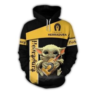 Herradura Tequila Baby Yoda Star Wars 3D Hoodie 1.jpg