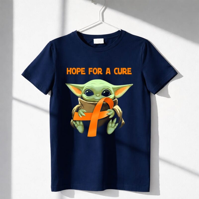 Hope For A Cure Baby Yoda Orange Awareness 1 T Shirt