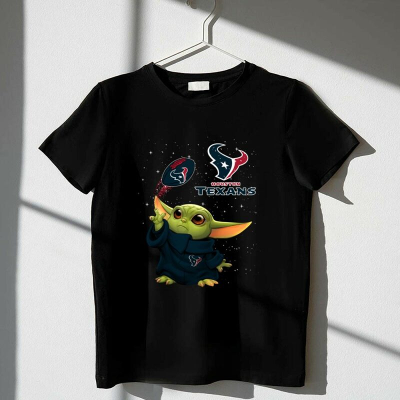 Houston Texans Baby Yoda Football Star Wars Crossover 1 T Shirt 1