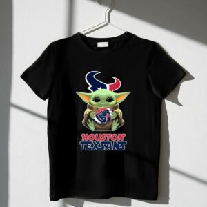 Houston Texans Baby Yoda Holding Football Shirt