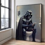 Humorous Darth Vader Bathroom Break Poster Canvas 1.jpg