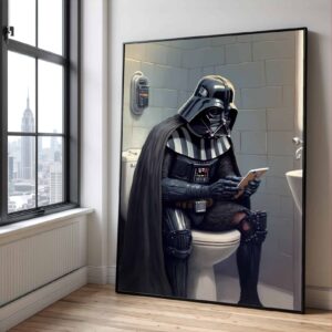 Humorous Darth Vader Bathroom Break Poster Canvas 1.jpg