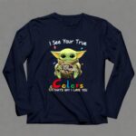 I See Your True Colors Baltimore Ravens Baby Yoda Puzzle 9 Long Sleeves.jpg