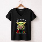 I See Your True Colors Thats Why I Love You Buffalo Bills Baby Yoda 5 Womens V Neck.jpg