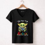 I See Your True Colors Thats Why I Love You Tennessee Titans Baby Yoda Puzzle 5 Womens V Neck.jpg
