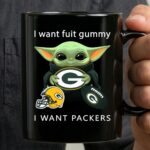 I Want Fruit Gummy I Want Packers Green Bay Packers Baby Yoda Helmet Football 3 mug.jpg