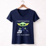 I-Want-Fuit-Gummy-I-Want-Dallas-Cowboys-Baby-Yoda-Football-9-Womens-V-Neck