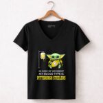 In-Case-Of-Accident-My-Blood-Type-Is-Pittsburgh-Steelers-Baby-Yoda-Football-5-Womens-V-Neck
