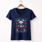 Indianapolis Colts Darth Vader Baby Yoda Star Wars Football Christmas 9 Womens V Neck.jpg