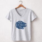 Indianapolis Colts The Millennium Falcon Star Wars 9 Womens V Neck.jpg