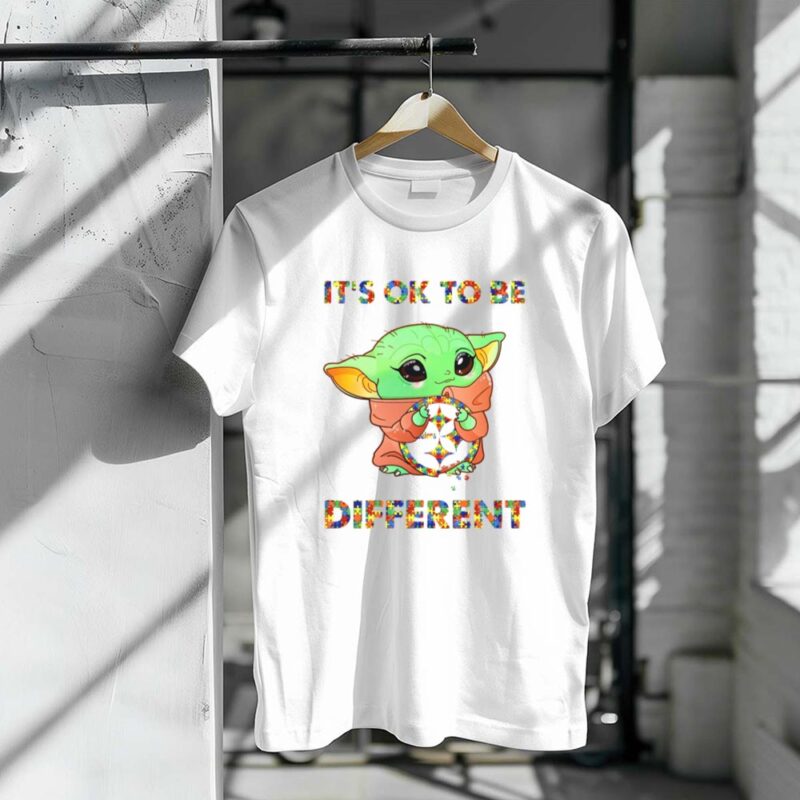 Its Ok To Be Different Baby Yoda Holding Pittsburgh Steelers 1 T Shirt