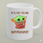 Its Ok To Be Different Chicago Bears Baby Yoda 1 mug.jpg