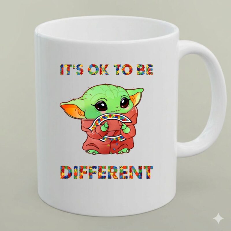Its Ok To Be Different Chicago Bears Baby Yoda 1 mug.jpg