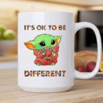 Its Ok To Be Different Chicago Bears Baby Yoda 2 mug.jpg