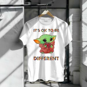 It's Ok To Be Different Kansas City Chiefs Baby Yoda Holding Kc Shirt