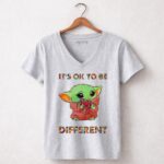 Its-Ok-To-Be-Different-Kansas-City-Chiefs-Baby-Yoda-Holding-Kc-9-Womens-V-Neck