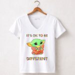 Its Ok To Be Different Los Angeles Rams Baby Yoda 5 Womens V Neck.jpg