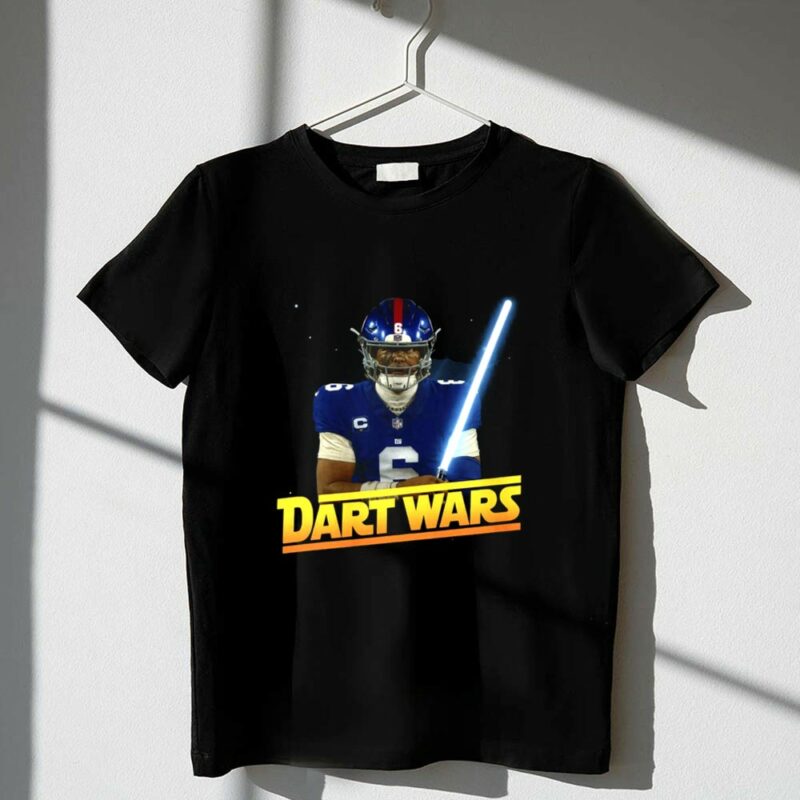 Jaxson Dart Star Wars New York Giants 1 T Shirt