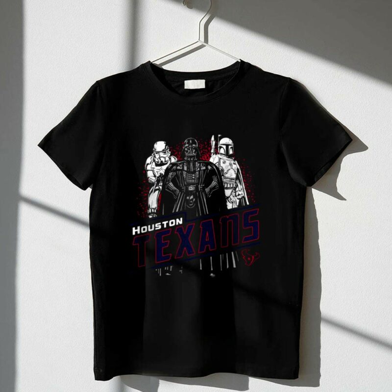 Junk Food Darth Vader Boba Fett and Stormtroopers Houston Texans Empire Star Wars 1 T Shirt
