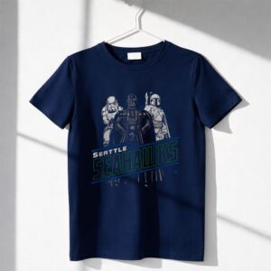 Junk Food Darth Vader Boba Fett And Stormtroopers Seattle Seahawks Empire Star Wars Shirt