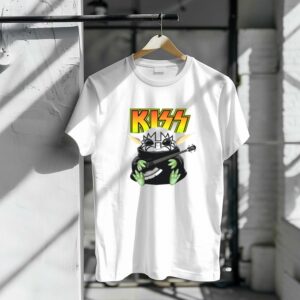Kiss Baby Yoda With Guitar In Tommy Thayer Makeup Shirt