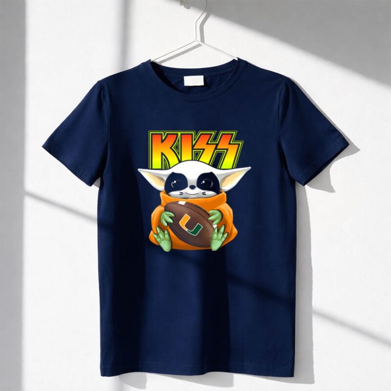 KISS DH 31 Eric Singer Miami Hurricanes Baby Yoda Football 1 T Shirt