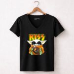 KISS-DH-31-Eric-Singer-Miami-Hurricanes-Baby-Yoda-Football-5-Womens-V-Neck