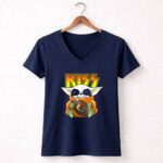 KISS-DH-31-Eric-Singer-Miami-Hurricanes-Baby-Yoda-Football-9-Womens-V-Neck
